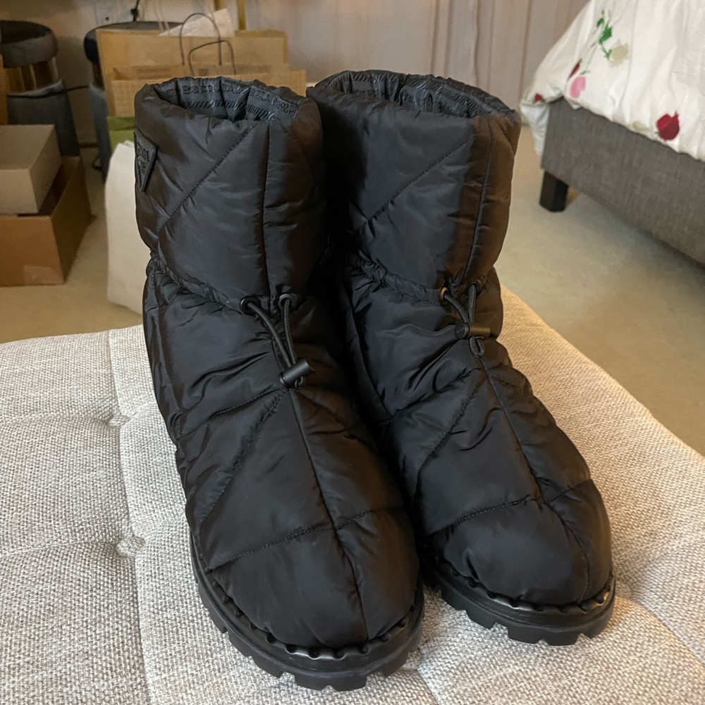 Prada padded nylon booties. Brand new. Size 40.5 aka 10.5
